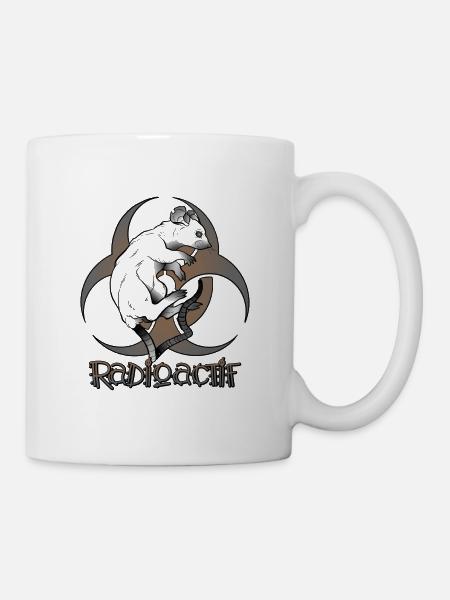 Radioactif - Rat dioactif jeu de mot amusant - Mug blanc - blanc