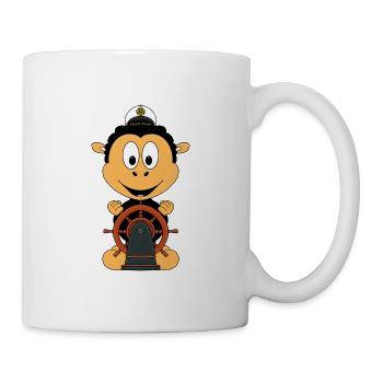 KAPITÄN - SEEMANN - SCHWARZES SCHAF - BOOT - TIER - Tasse - Weiß - Rechts