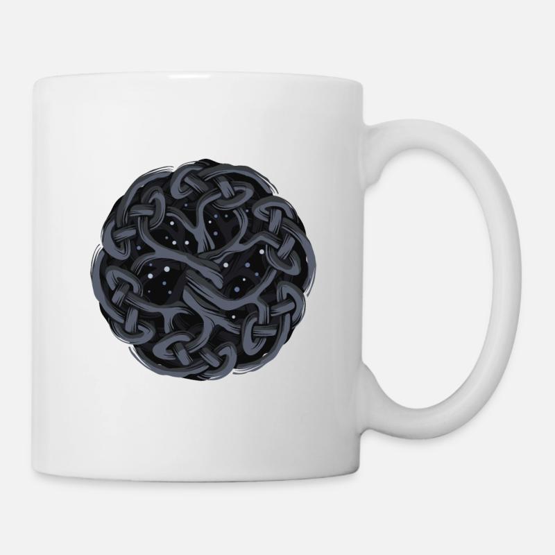 Keltischer Baum, schwarz - Tasse - Weiß