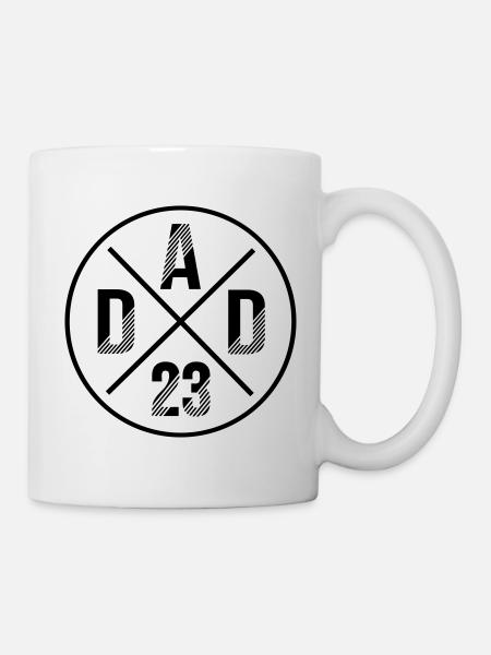 Dad 23 Vater Baby Ankündigung Papa 2023 - Tasse - Weiß