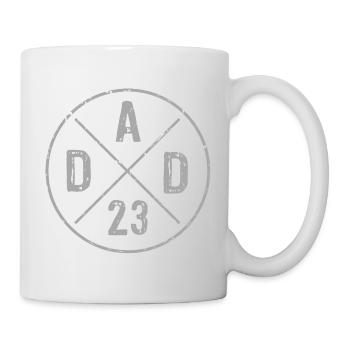 Dad 23 Vater Baby Papa 2023 - Tasse - Weiß - Rechts