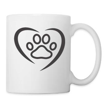 J’adore les chats! Un cœur pour les chats! - Mug blanc - blanc - Droite