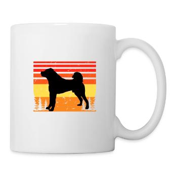 Kangal Dog Lover Silhouette Vintage Sunset - Mug blanc - blanc - Droite