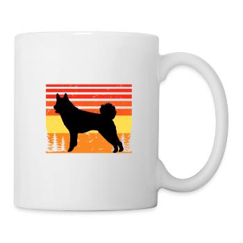 Jamthund Dog Lover Silhouette Vintage Sunset - Mug - white - Right