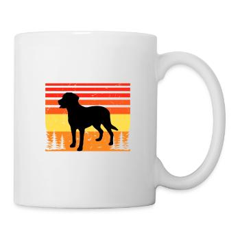 Grand Suisse Mountain Dog Silhouette Retro Sunset - Mug blanc - blanc - Droite
