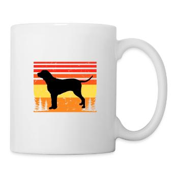 Grand Anglo Francais Tricolore Hundesilhouette - Tasse - Weiß - Rechts