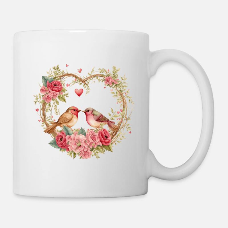 Love Birds - Tasse - Weiß