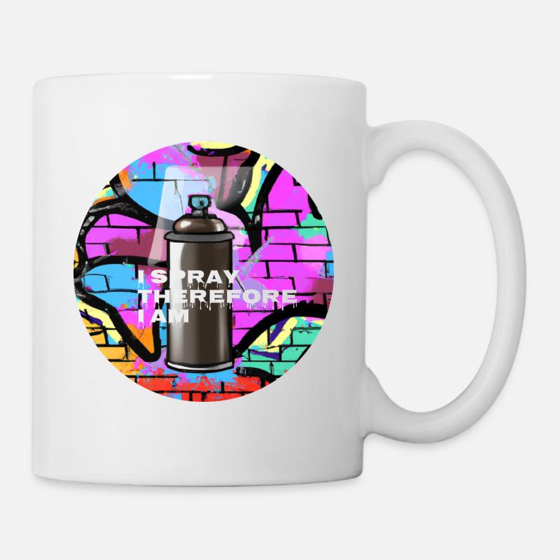 JE PULVÉRISE DONC JE SUIS - Bombe aérosol - Mug blanc - blanc
