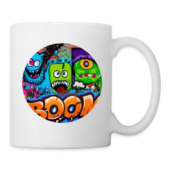 Grafitti Monster Boom - Mug blanc - blanc - Droite
