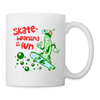 Skateboarding is fun - Mug - white - Right