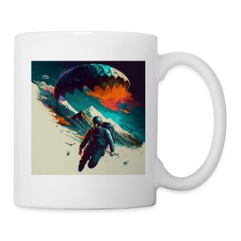 Gleitschirmflieger in der Natur, Erlebnis pur! - Tasse - Weiß - Rechts