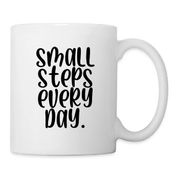 Small steps every day - Mug - white - Right