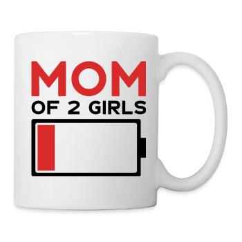 MOM OF 2 GIRLS - Mug - white - Right