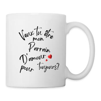 Veux tu être mon parrain d amour - Mug blanc - blanc - Droite
