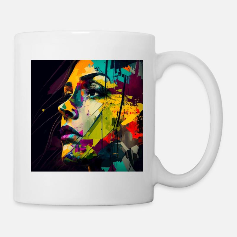 Abstract Woman Design - Tasse - Weiß