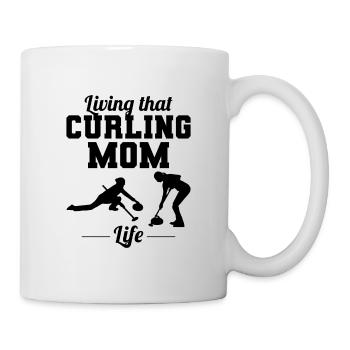 Curling Mom Winter Ice Sport Curler Mothers day - Mug - white - Right