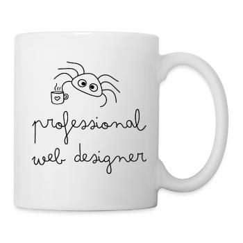 Spinnen shirt Web designer witz T shirt - Tasse - Weiß - Rechts