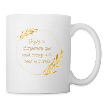 Soyez le changement que vous voulez voir - Mug blanc - blanc - Droite