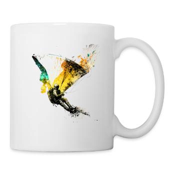 Gleitschirmflieger, rasanter Actionsport - Tasse - Weiß - Rechts