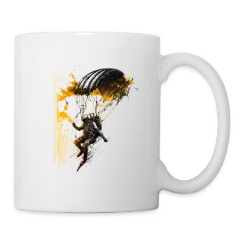 cooler Paraglider, über den Wolken - Tasse - Weiß - Rechts