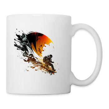 kreativer und cooler Gleitschirmflieger, Flugsport - Tasse - Weiß - Rechts