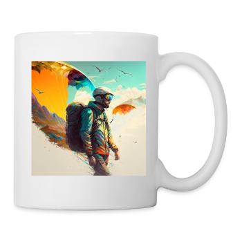 Gleitschirmflieger, Held der Lüfte! - Tasse - Weiß - Rechts