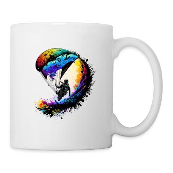 Action above the clouds, paragliders - Mug - white - Right
