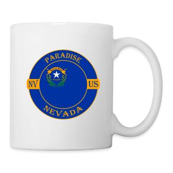 Paradies Nevada Flagge USA Reise Souvenir Abzeichen - Tasse - Weiß - Rechts