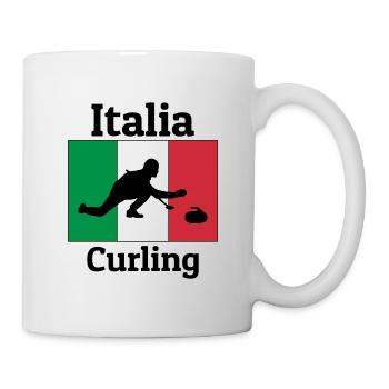 Drapeau italien Équipe de curling Sports de glace d’hiver Italia - Mug blanc - blanc - Droite