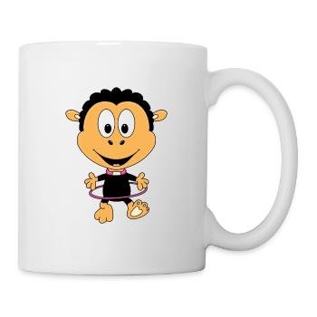 SCHWARZES SCHAF - HULA-HOOP - FITNESS - SPORT - Tasse - Weiß - Rechts