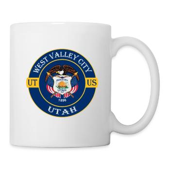 West Valley City Utah Flagge USA Souvenir Abzeichen - Tasse - Weiß - Rechts