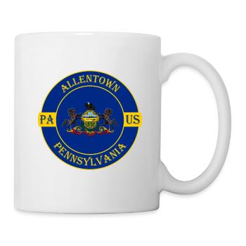 Allentown Pennsylvania Flag USA Souvenir Badge - Mug - white - Right