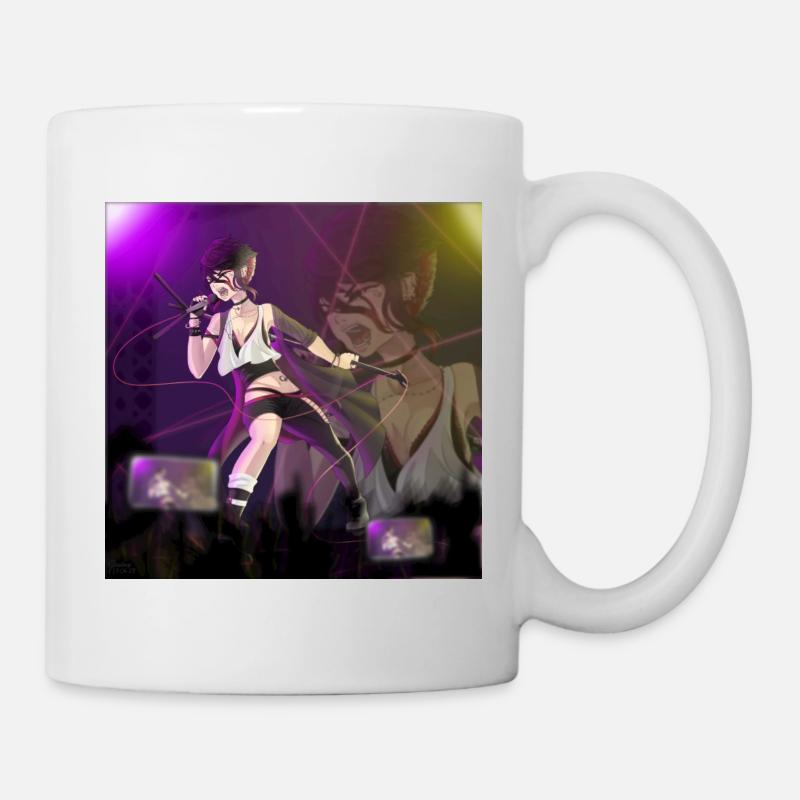 Rubis avec arrière-plan - Mug blanc - blanc