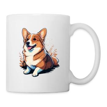 Entzückend aussehender Corgi - Tasse - Weiß - Rechts