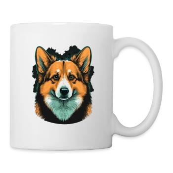 Choqué Corgi - Mug blanc - blanc - Droite
