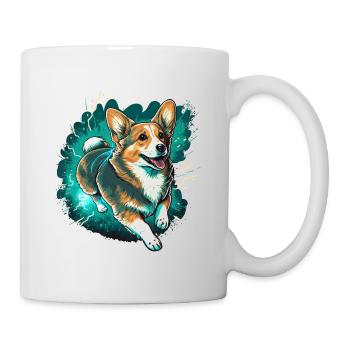 Exécution de Corgi - Mug blanc - blanc - Droite