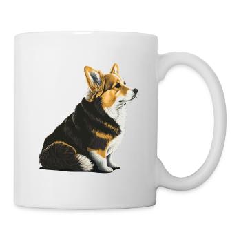 Trauriger Corgi - Tasse - Weiß - Rechts