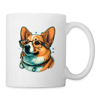 Clever Looking Corgi - Mug - white - Right