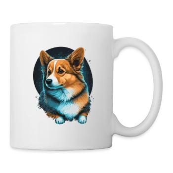 Glowing Background Corgi - Mug - white - Right