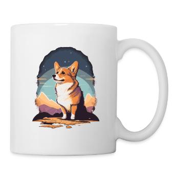 Wondering Corgi - Tasse - Weiß - Rechts