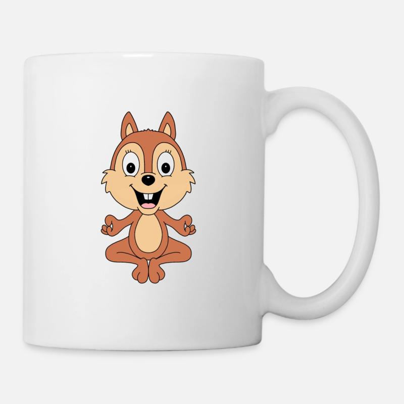 EICHHÖRNCHEN - YOGA - PILATES - TIER - TIERISCH - Tasse - Weiß