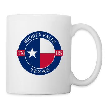Wichita Falls Texas Flag USA Travel Souvenir Badge - Mug - white - Right