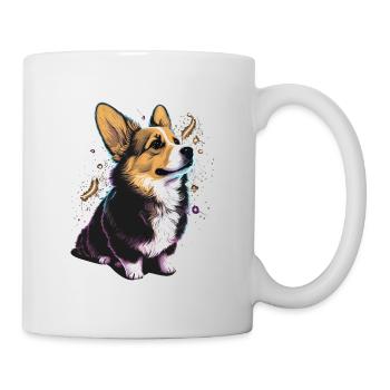 Corgi rêveur - Mug blanc - blanc - Droite