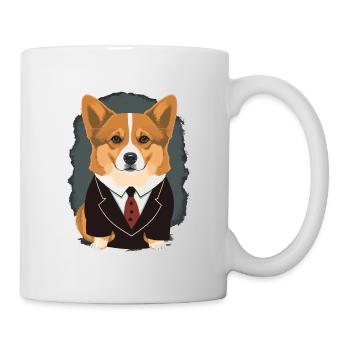 Corgi Dessin Art - Mug blanc - blanc - Droite