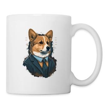 Simple Corgi Art en costume - Mug blanc - blanc - Droite