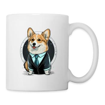 Stylelish Corgi in Suit - Mug - white - Right