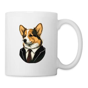 Chien Corgi intelligent - Mug blanc - blanc - Droite