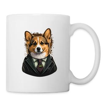 Corgi en costume de détective - Mug blanc - blanc - Droite