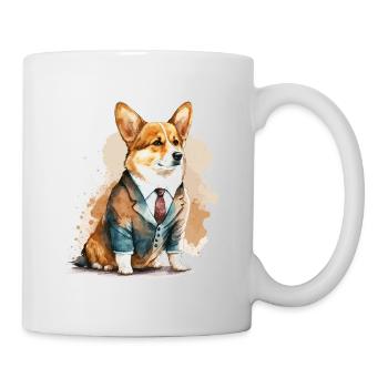 Formal Corgi Illustration - Mug - white - Right