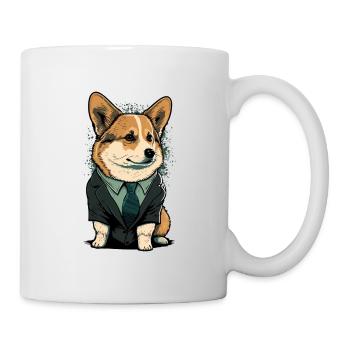 Corgi Habillé - Mug blanc - blanc - Droite